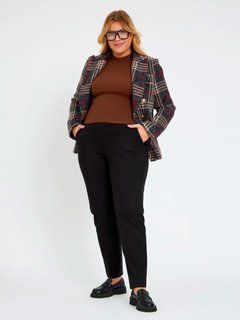 Класичні кашемірові брюки plus size Н 0263-Б чорн фото